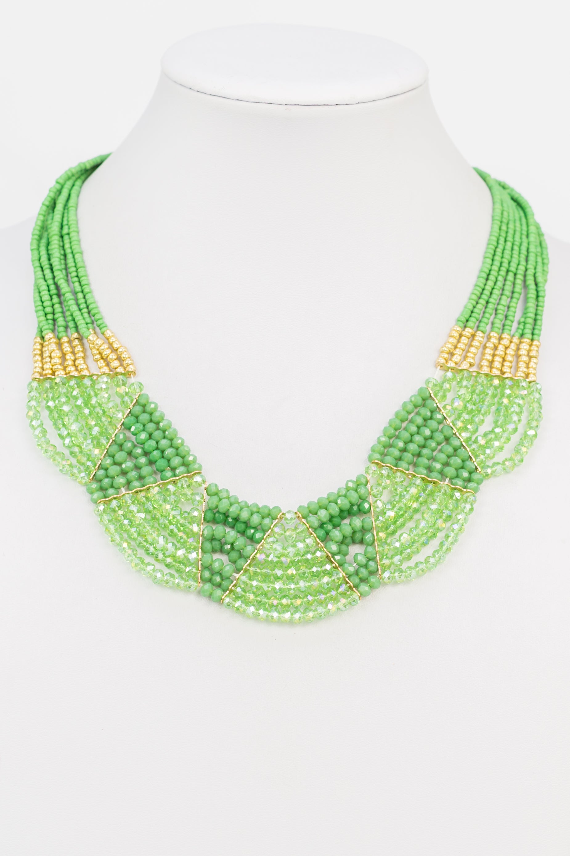 Collar de cuentas de cristal de colores N2376