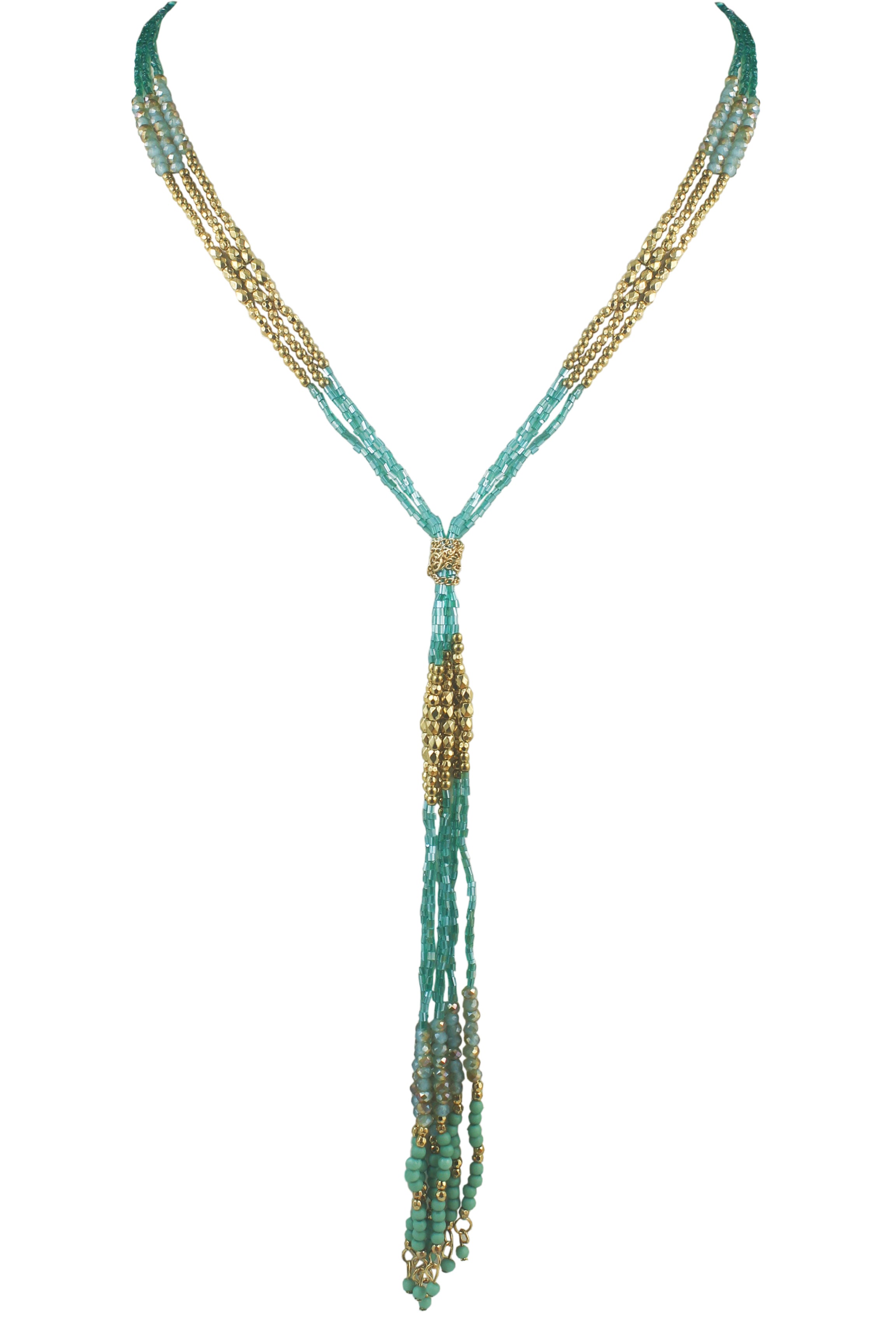 Collar con borlas de cristal N2432