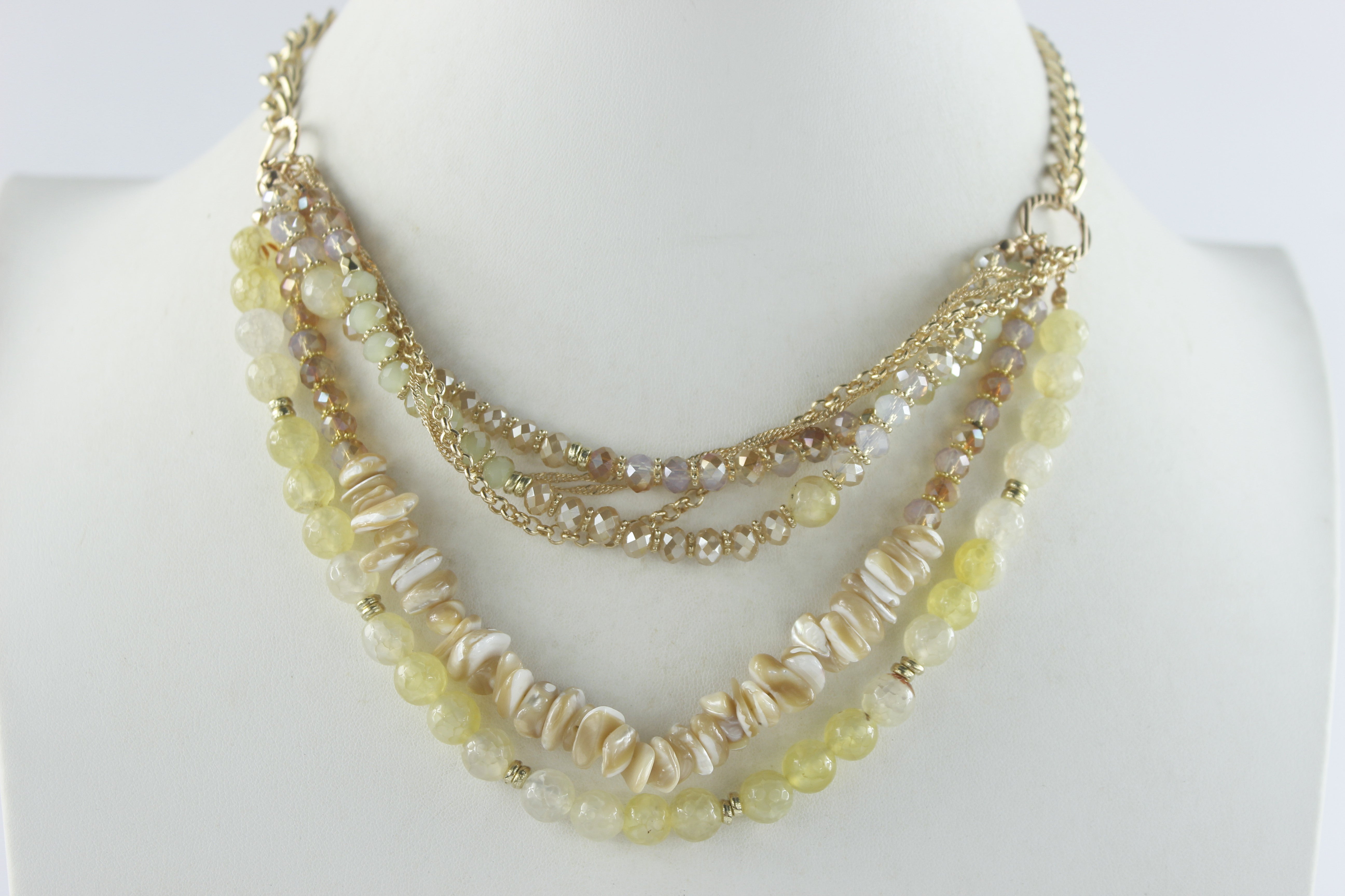Multi Layer Crystal Necklaces N2493