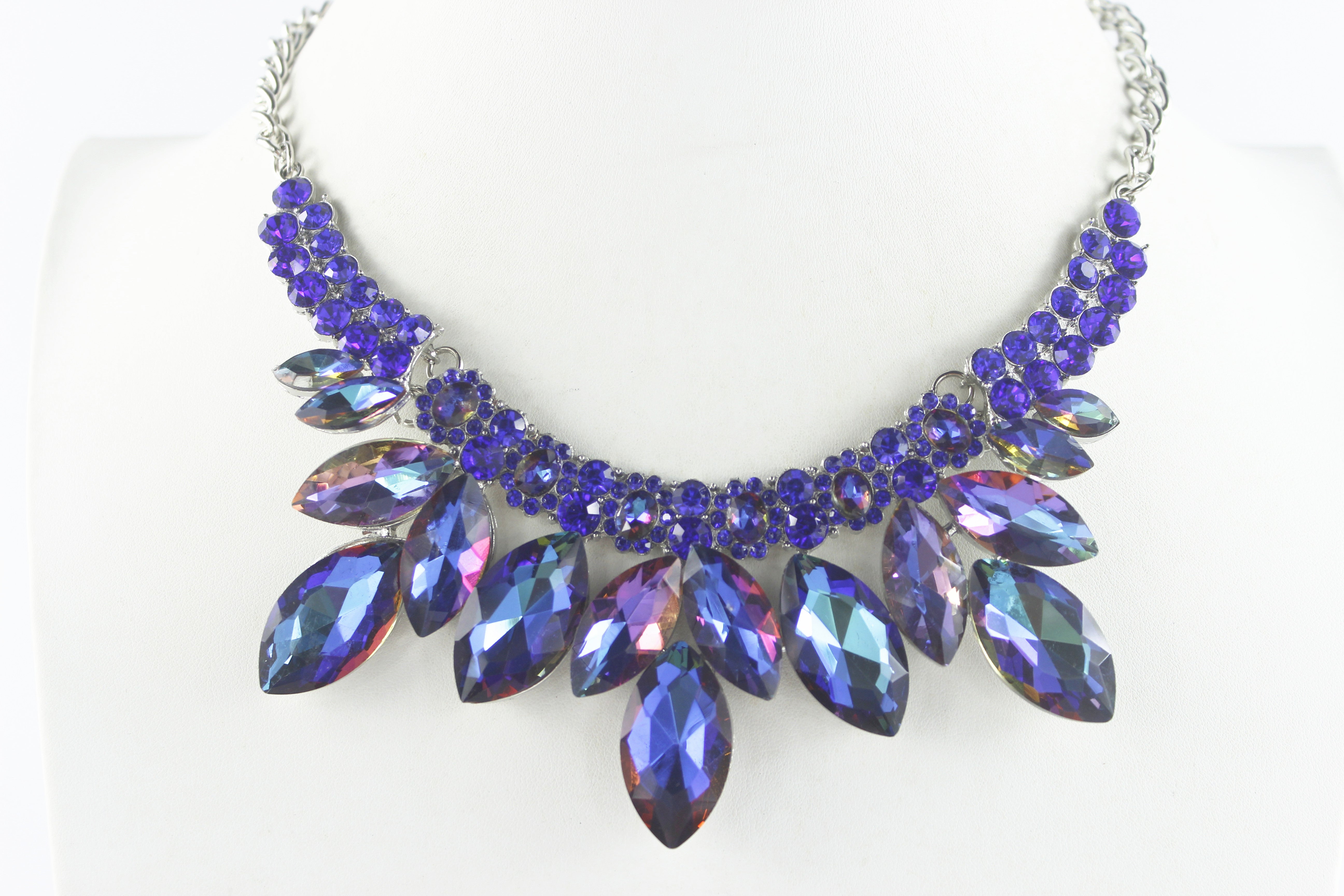 Collares de cristal con flores N2546