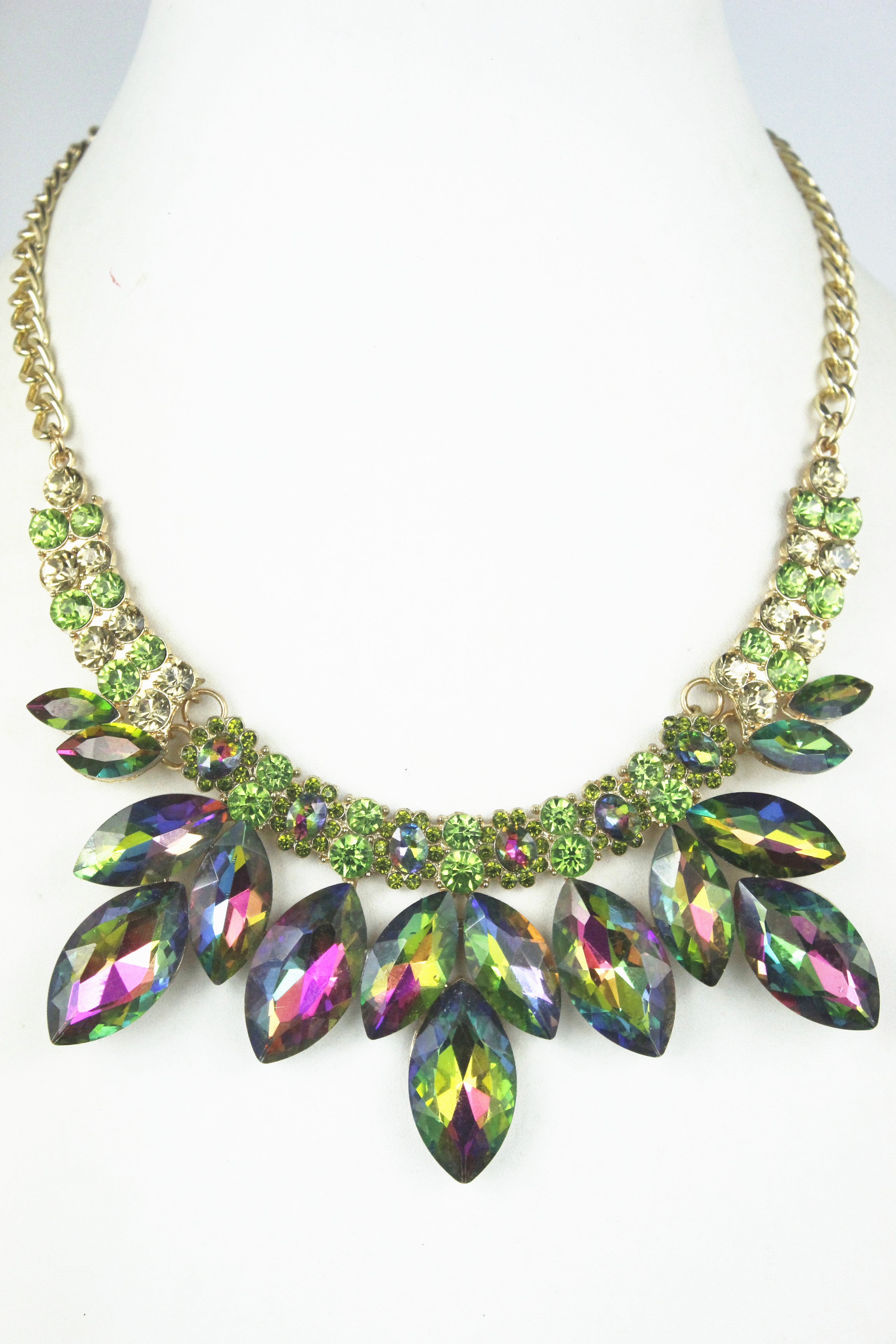 Collares de cristal con flores N2546