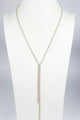 Rhinestone Long Tassel Necklace N2597