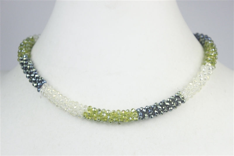 Collar corto de cristal colorido de moda N2666