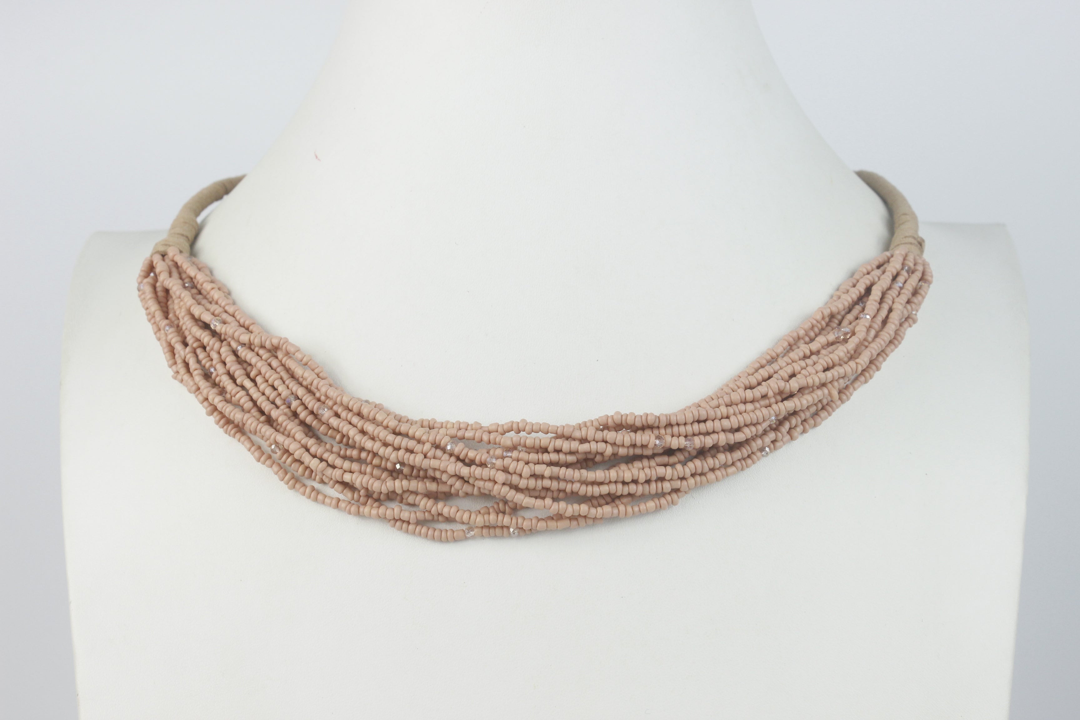 Collares de cuentas de cristal multicapa N2743