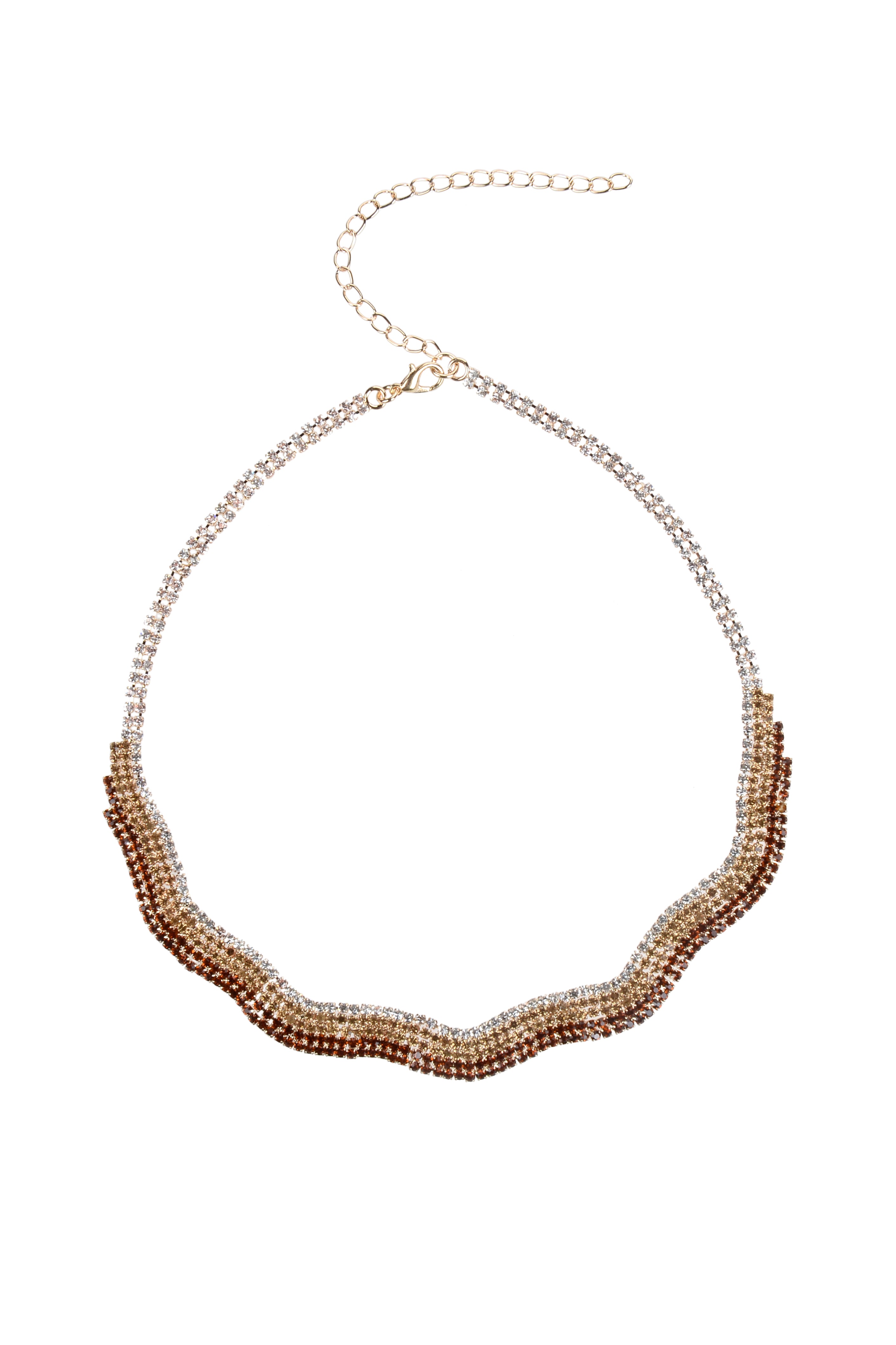 Rhinestone  Crystal Choker Necklaces N2922