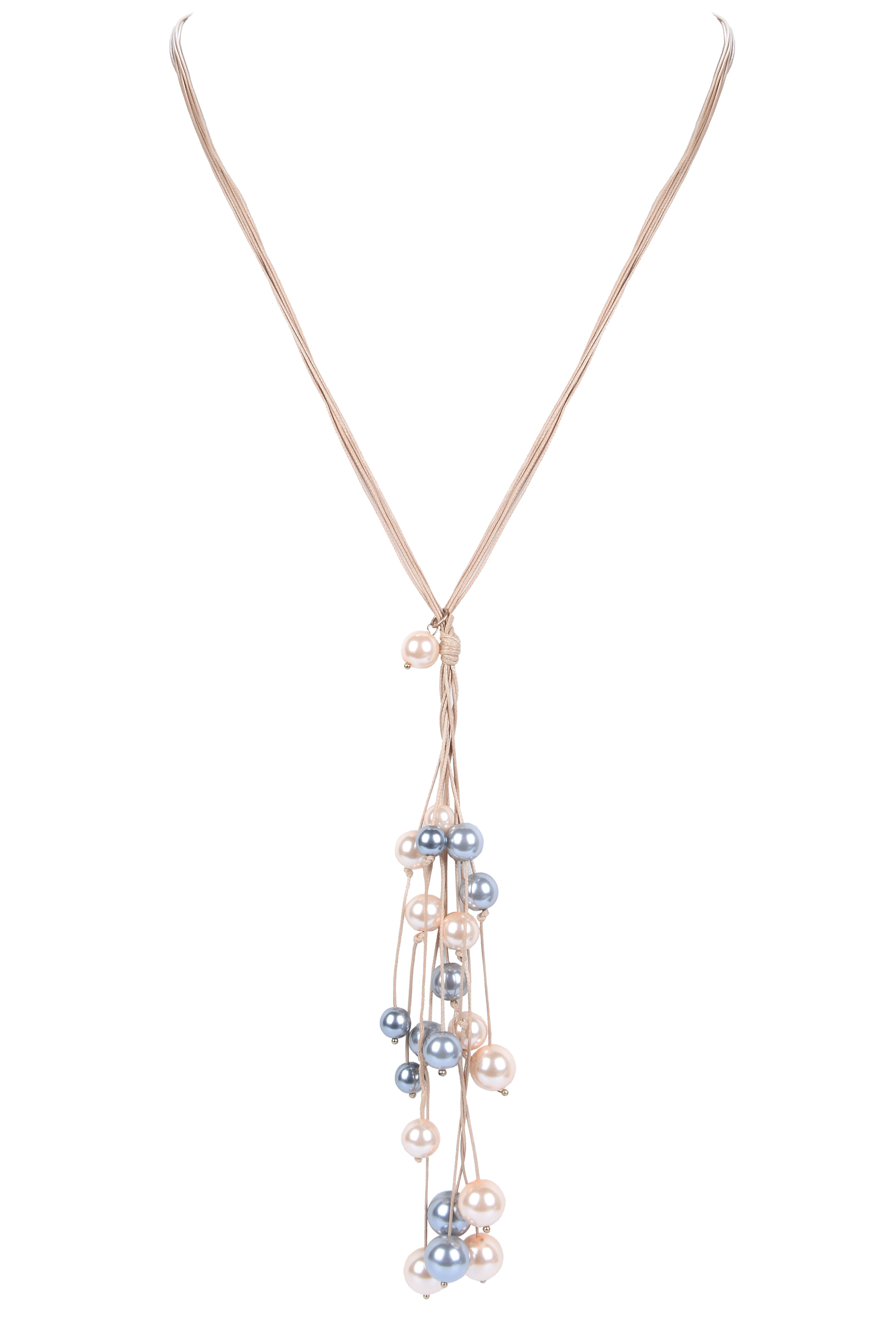 Elegant Women Pearl Long Pendant Necklace N2951