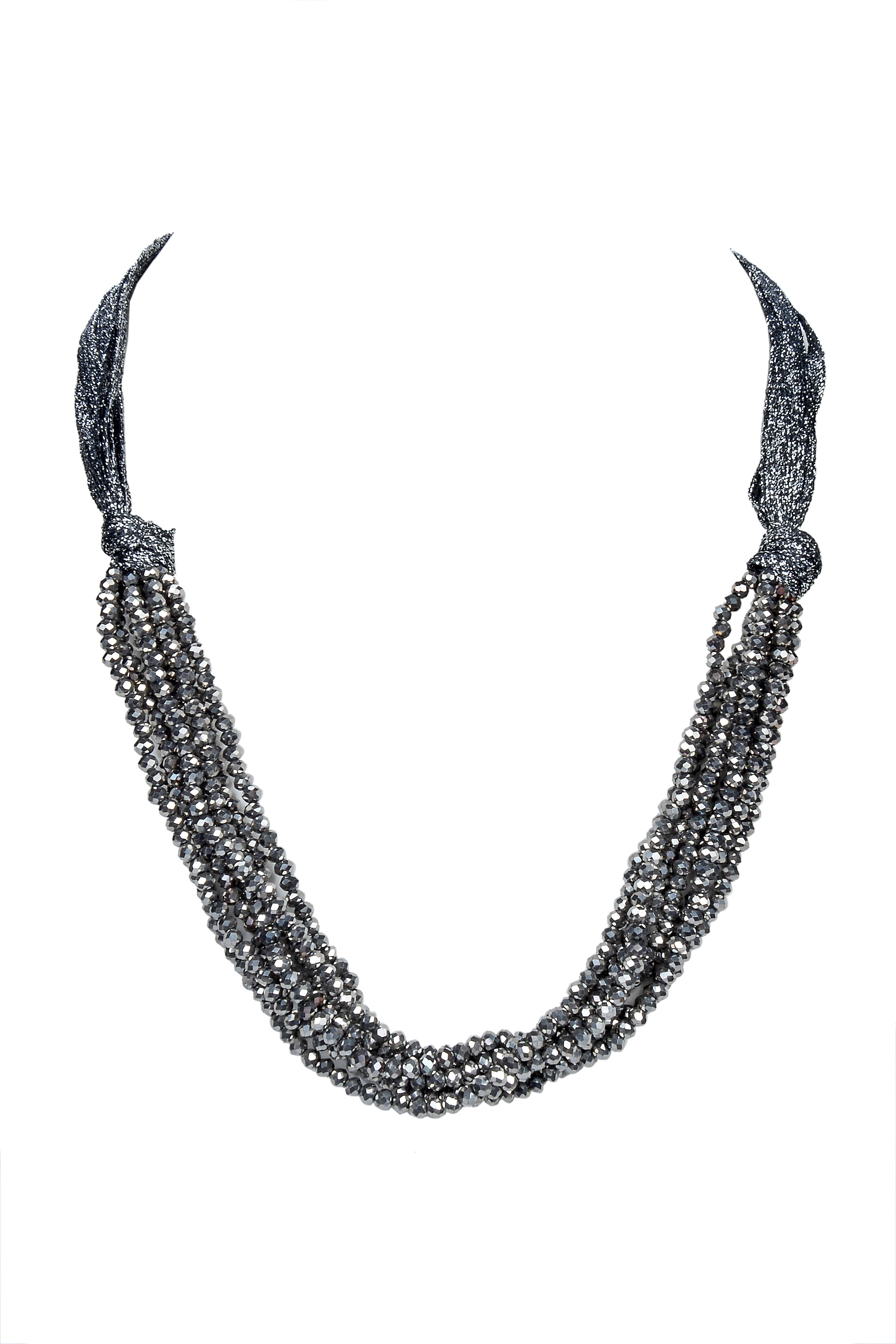 Collar corto con cuentas de cristal bohemio encantador N3031