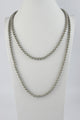 Glass Pearl Decor Round Beads Necklace N3051