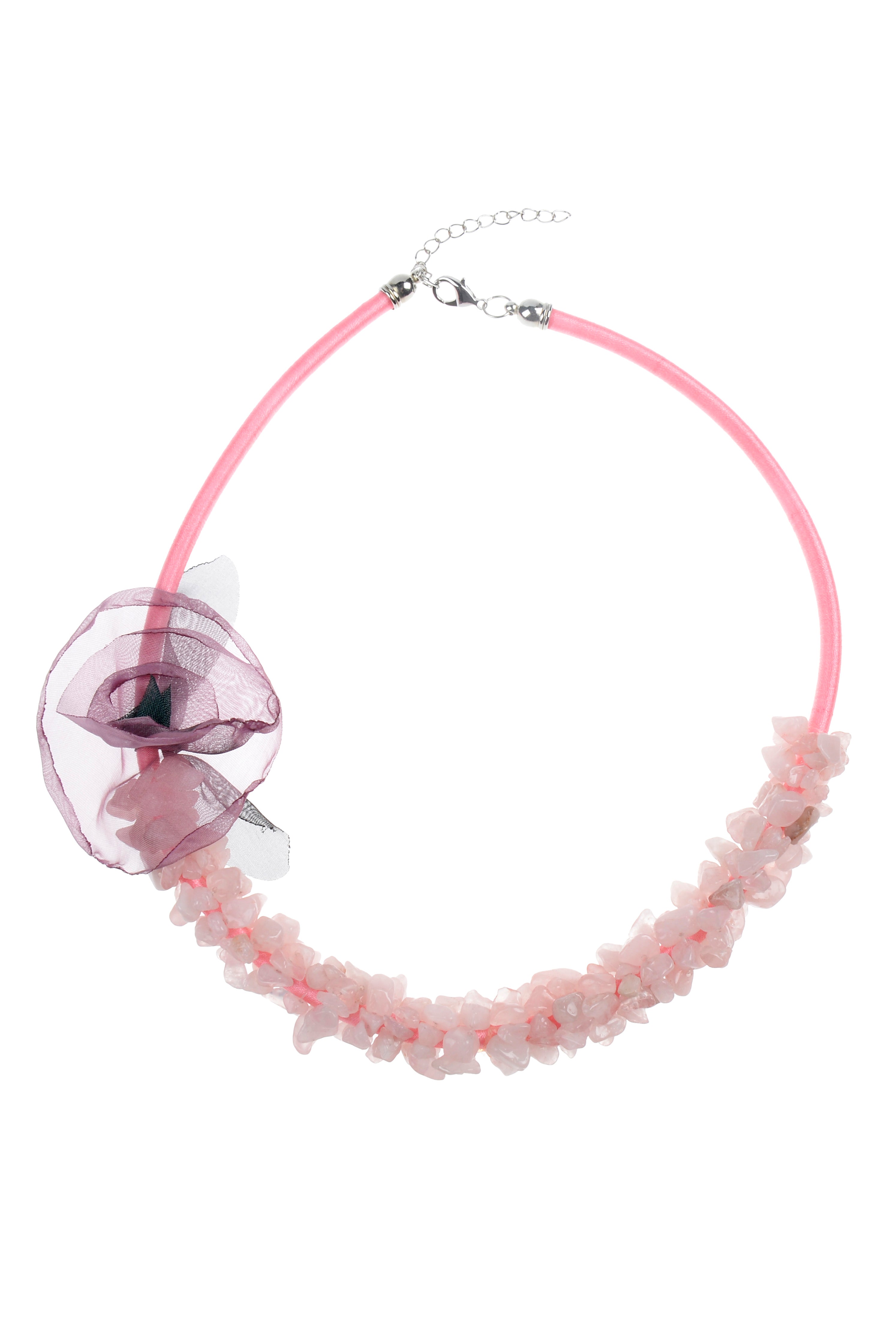 Collar de piedra triturada con cuentas naturales N3080