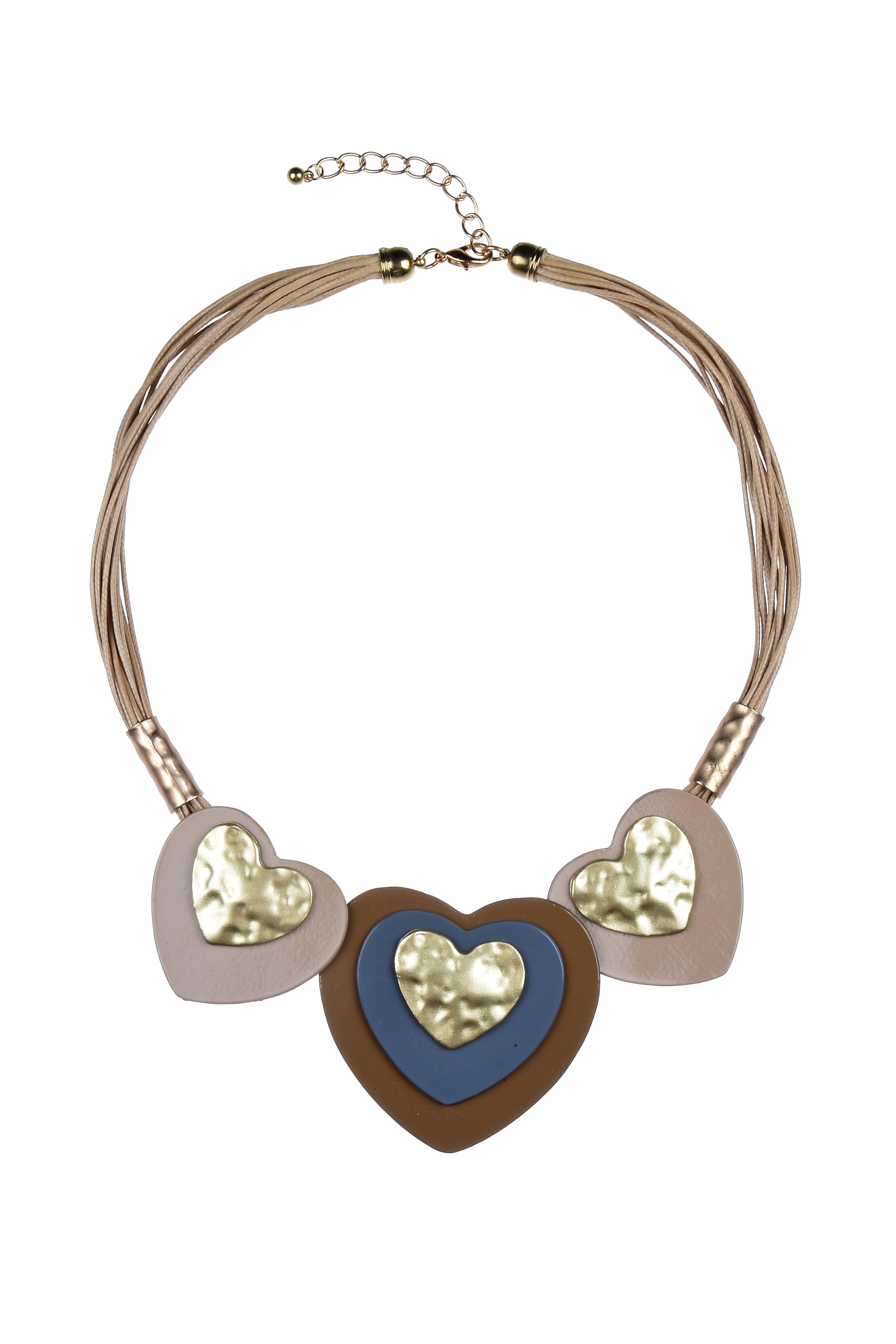 Collar con forma de corazón de color marrón para mujer de moda N3091