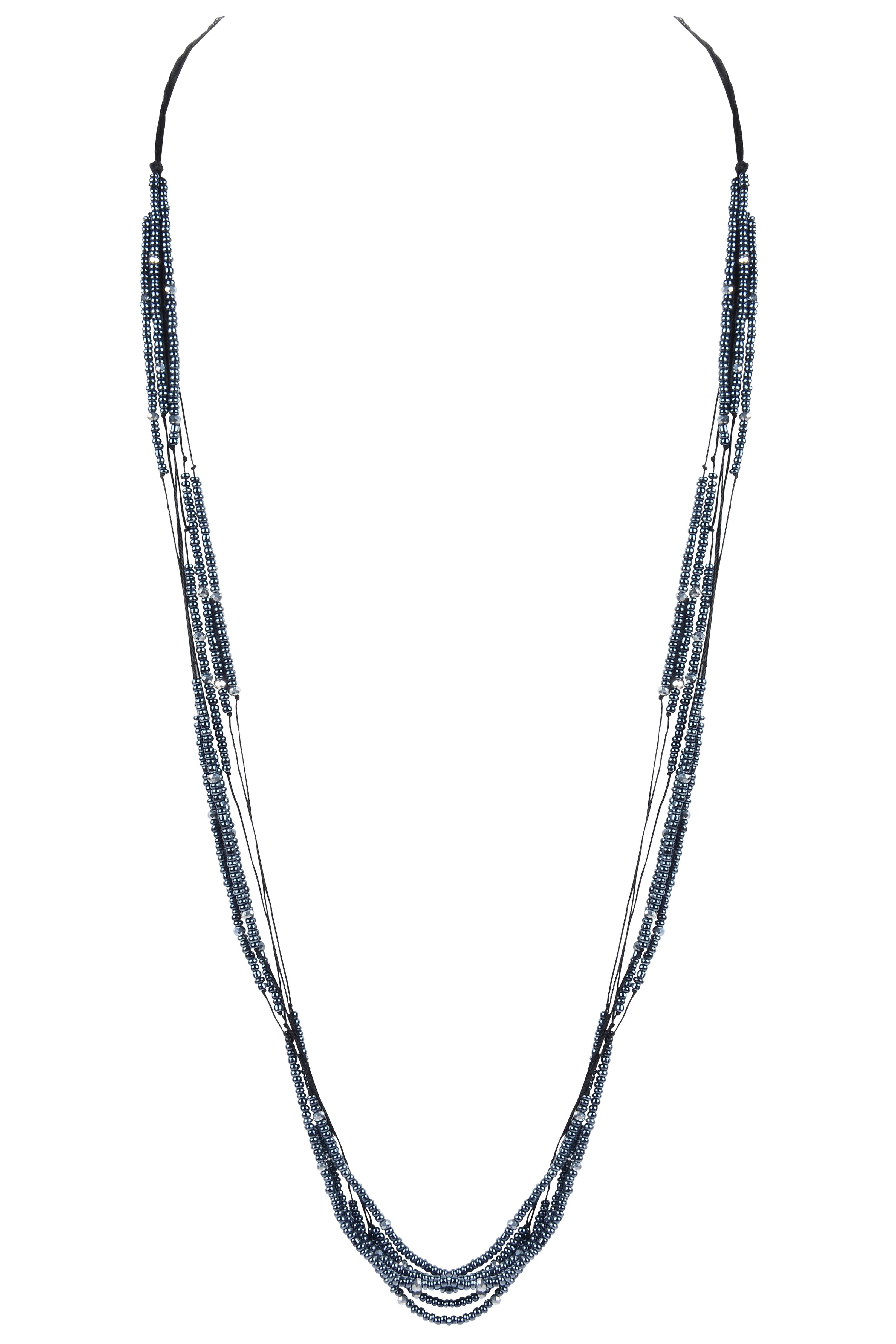 Collares largos con tiras de cuentas pequeñas para mujer N3108