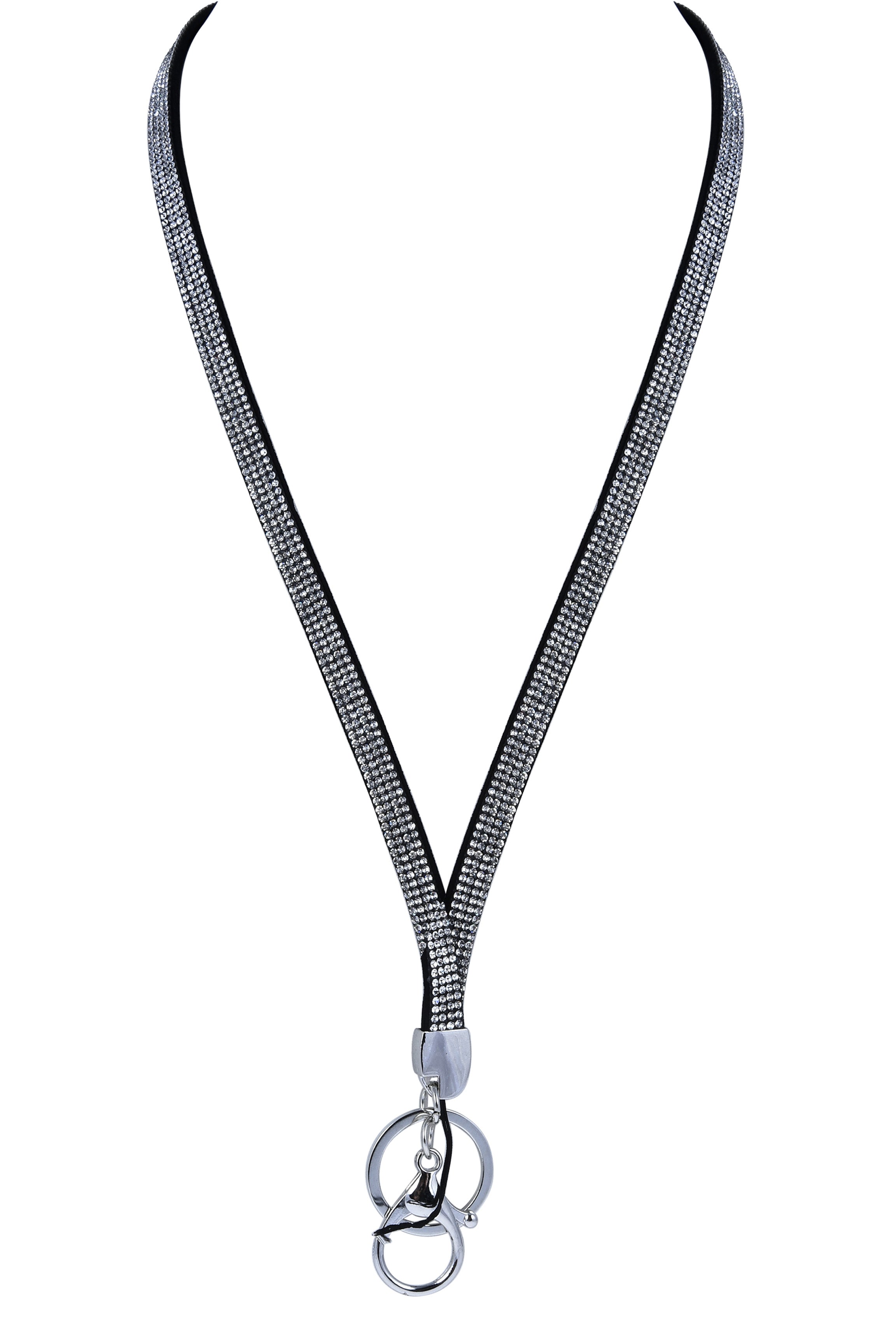 Fashion Women Crystals Key Chain Pendant Necklace