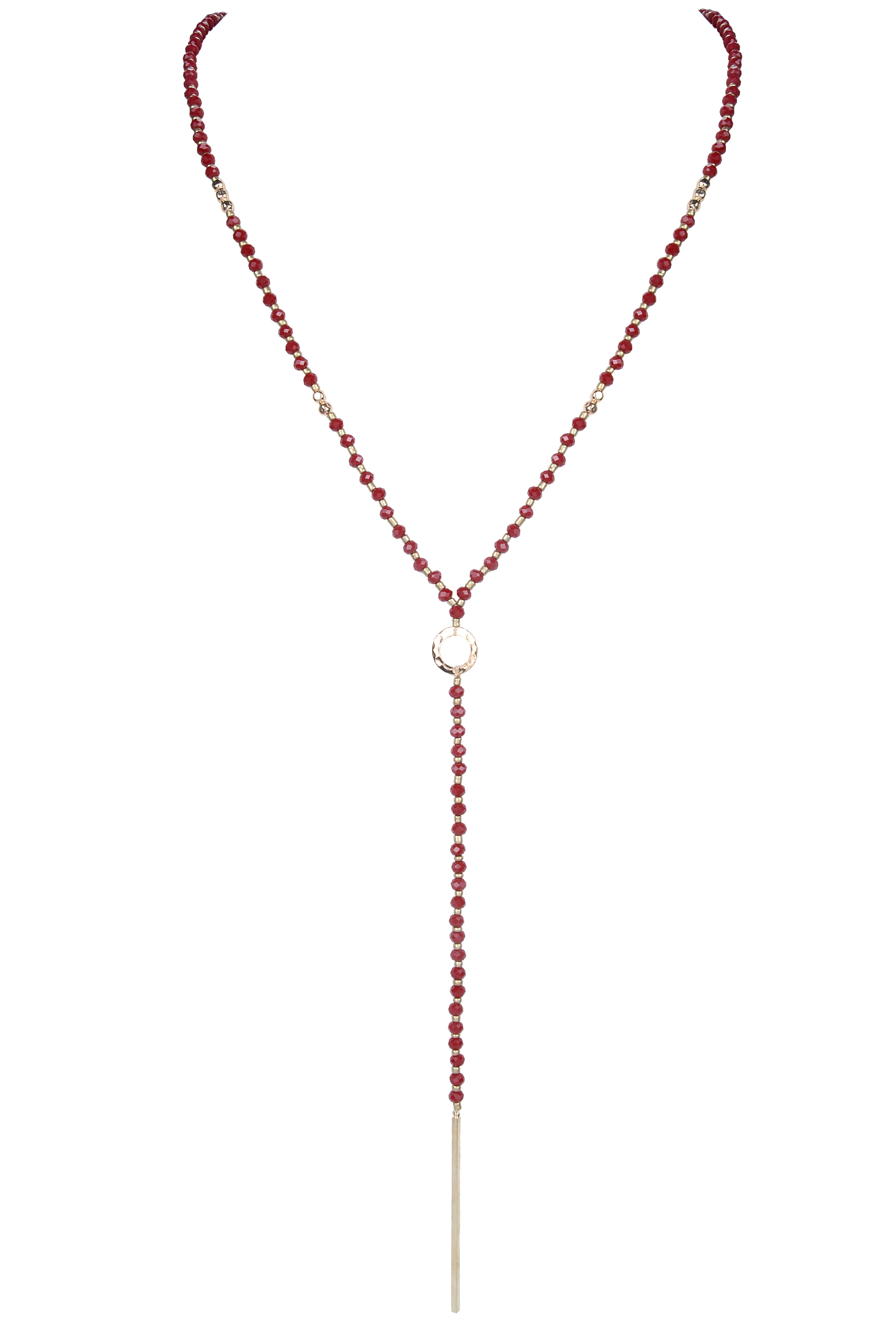 Collar sencillo con colgante de cristal diminuto N3148