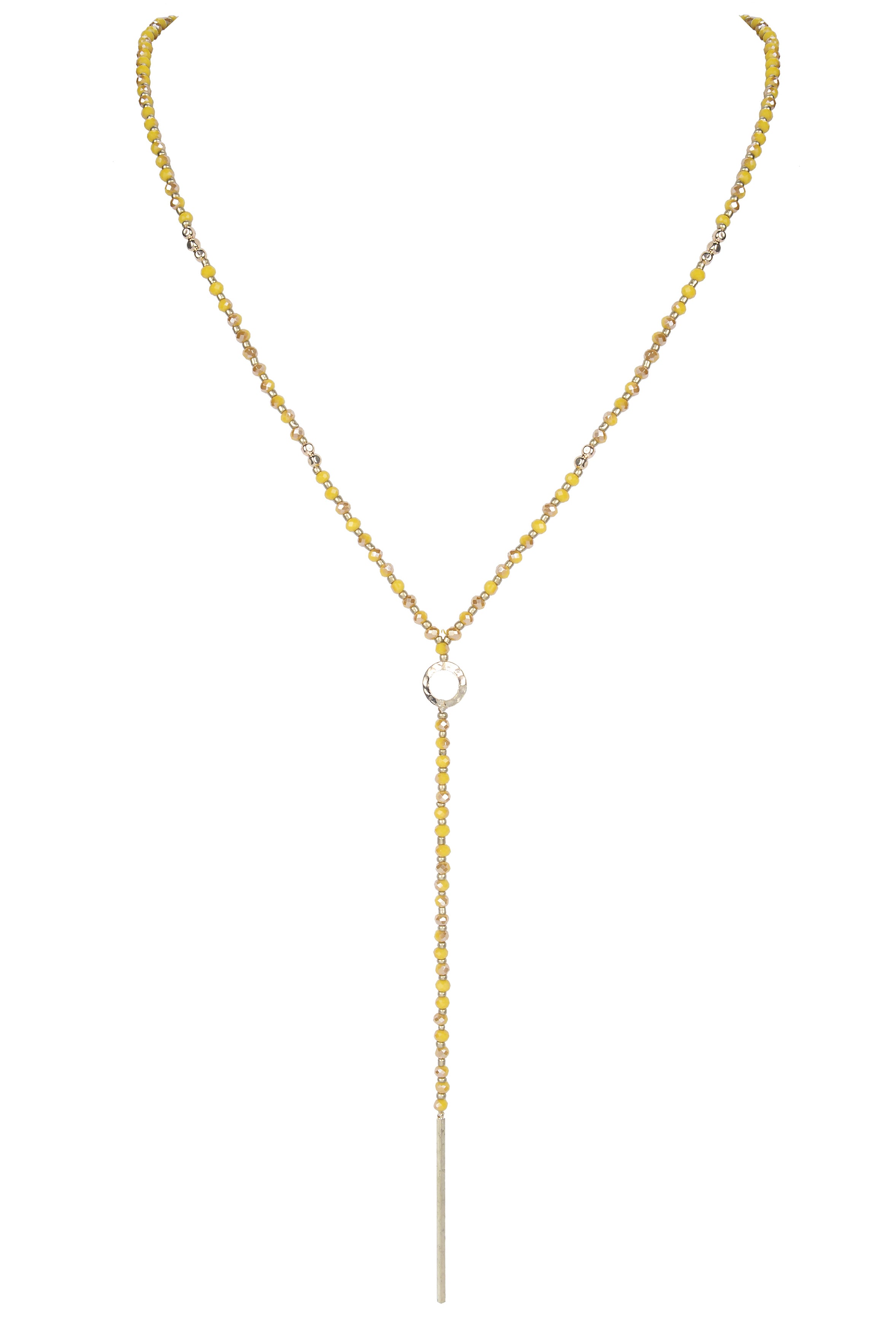 Collar sencillo con colgante de cristal diminuto N3148