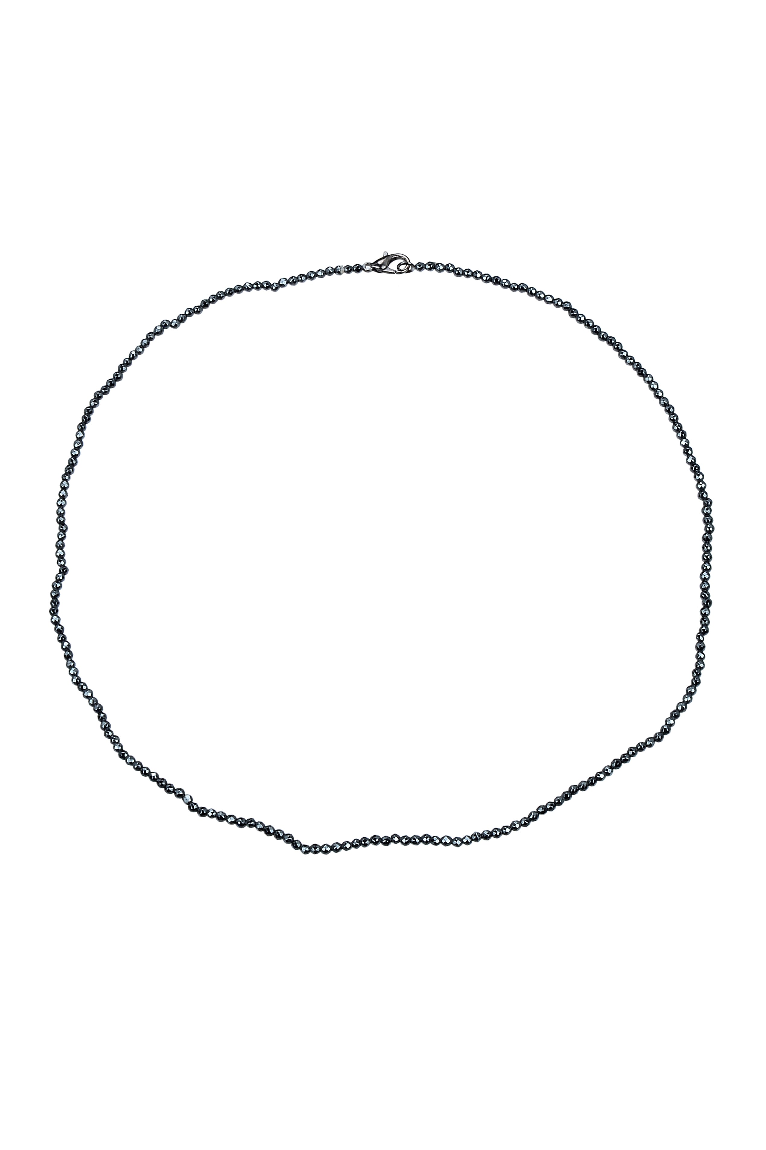 Gargantilla de moda con colgante de piedra de hematita diminuta N3178