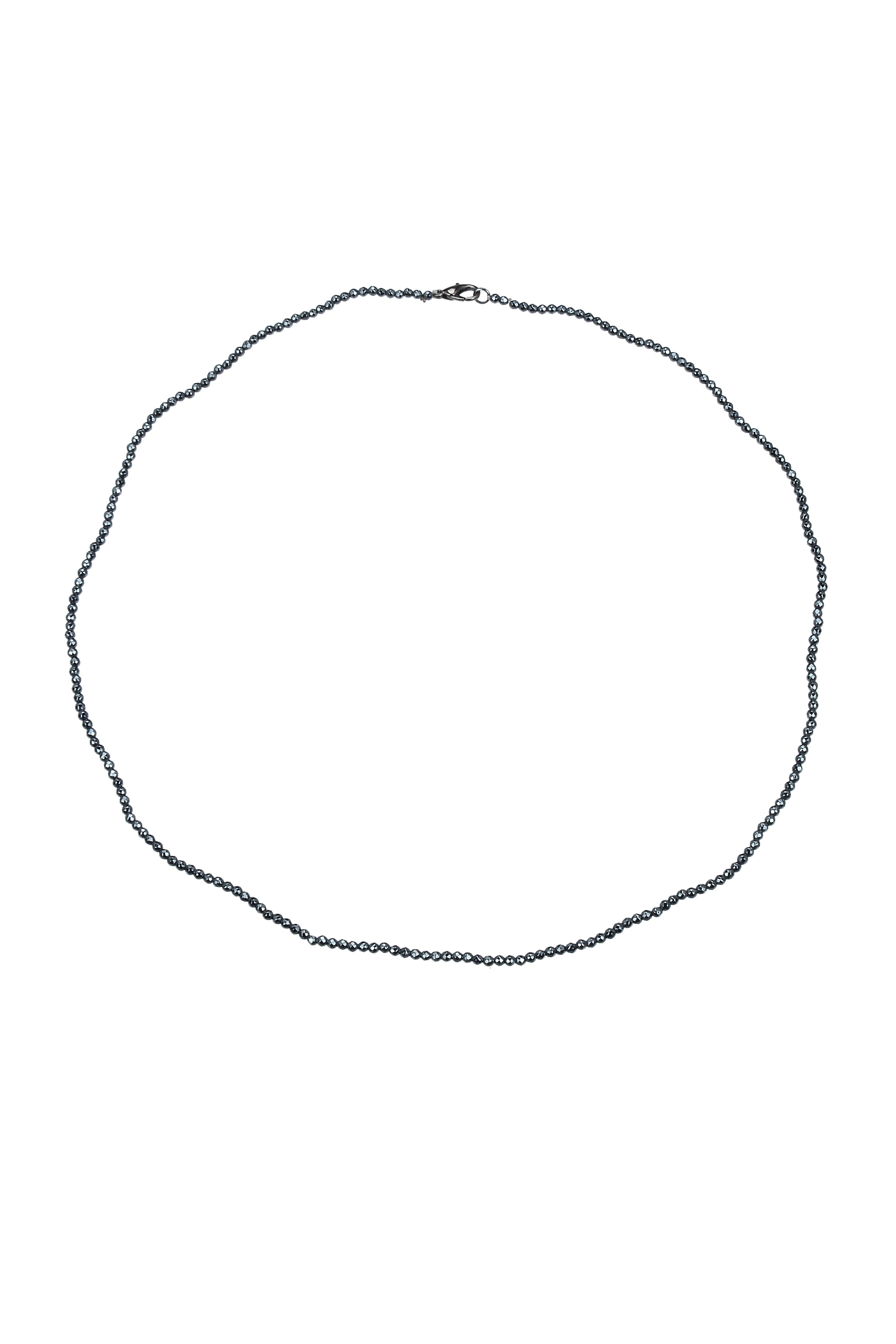 Gargantilla de moda con colgante de piedra de hematita diminuta N3179