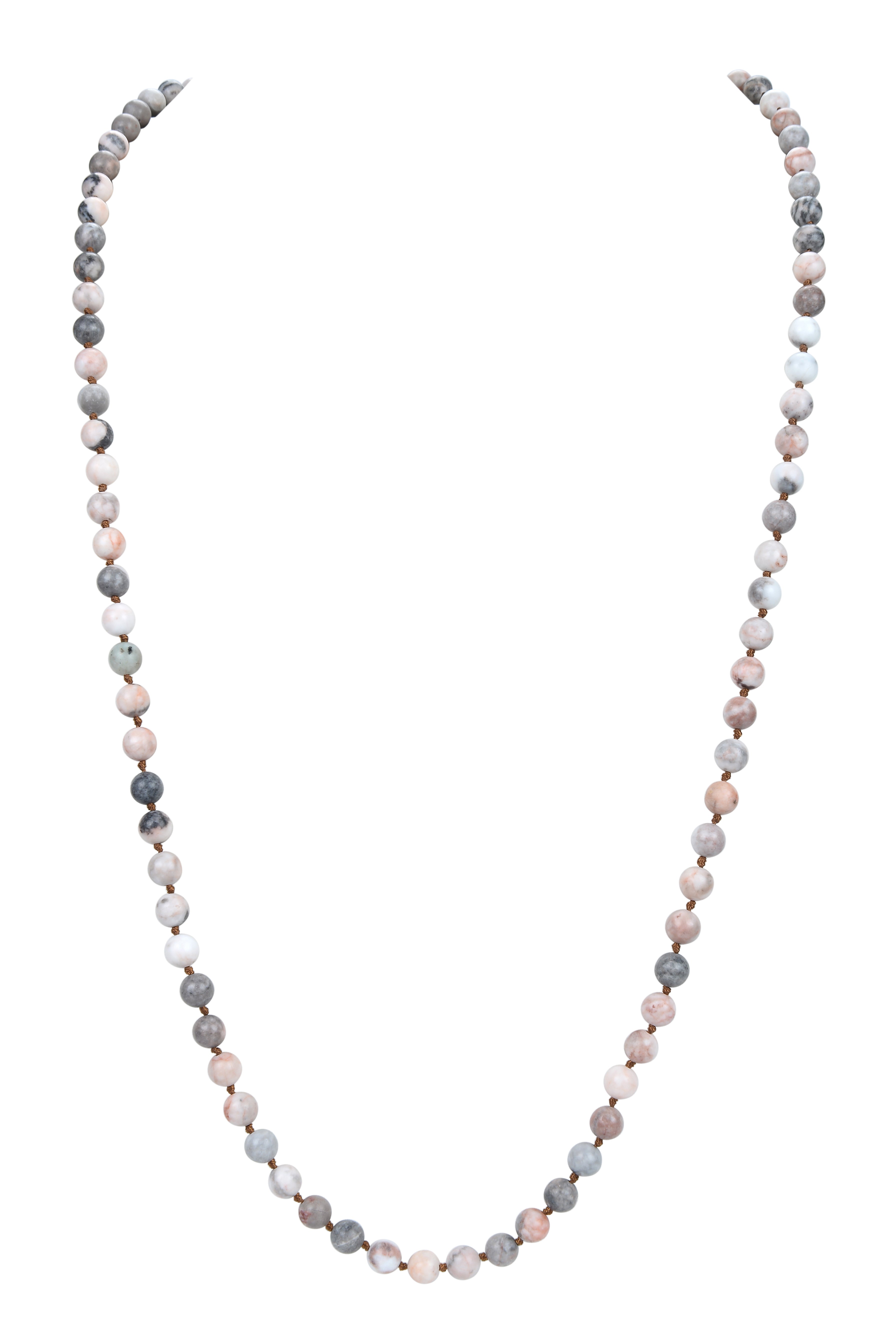 Dendritic Agate Stone Beaded Necklace N3180