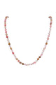 Cherry Quartz Stone Beaded Necklace N3180