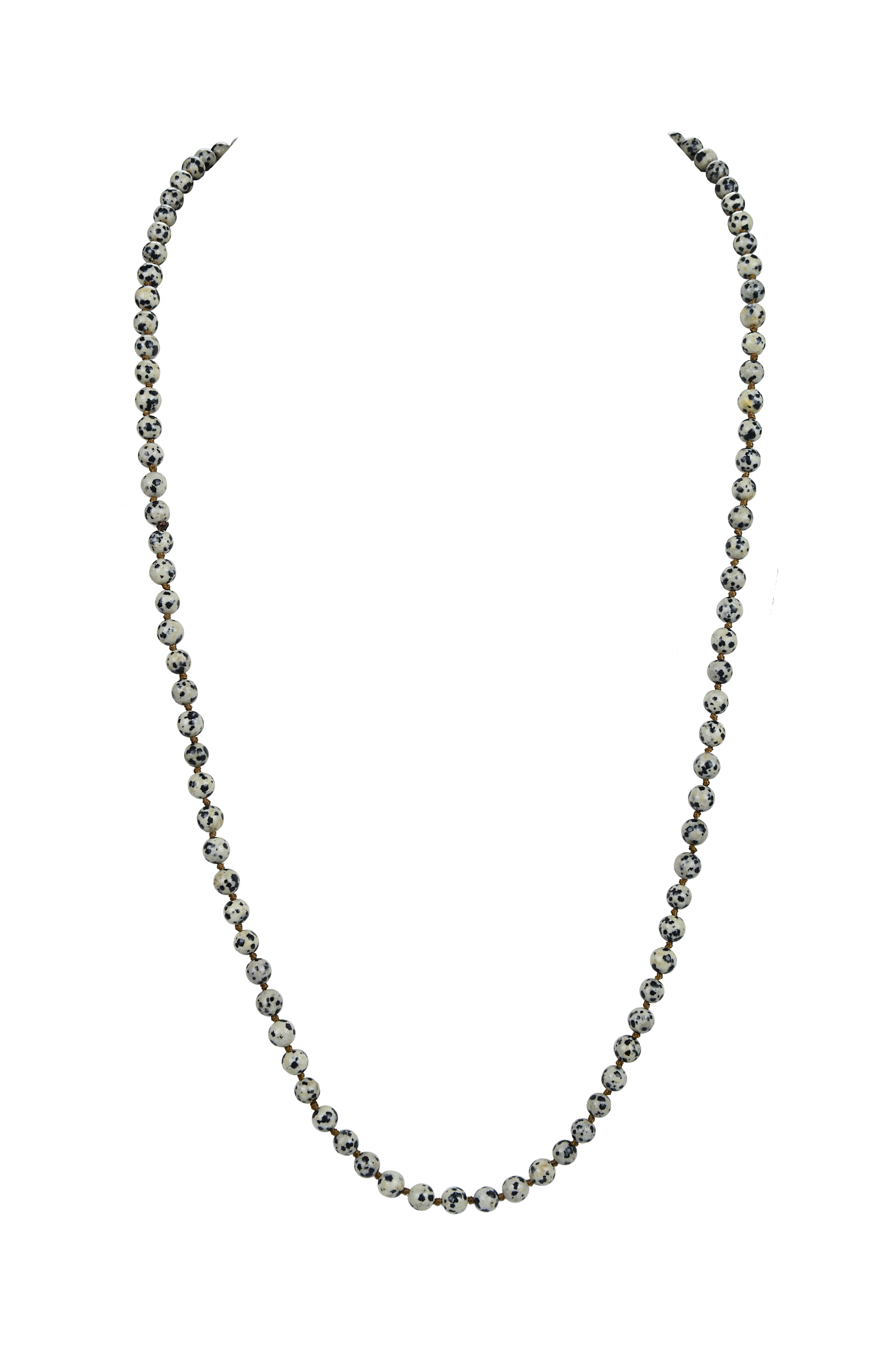 Dalmatian Stone Beaded Necklace N3180