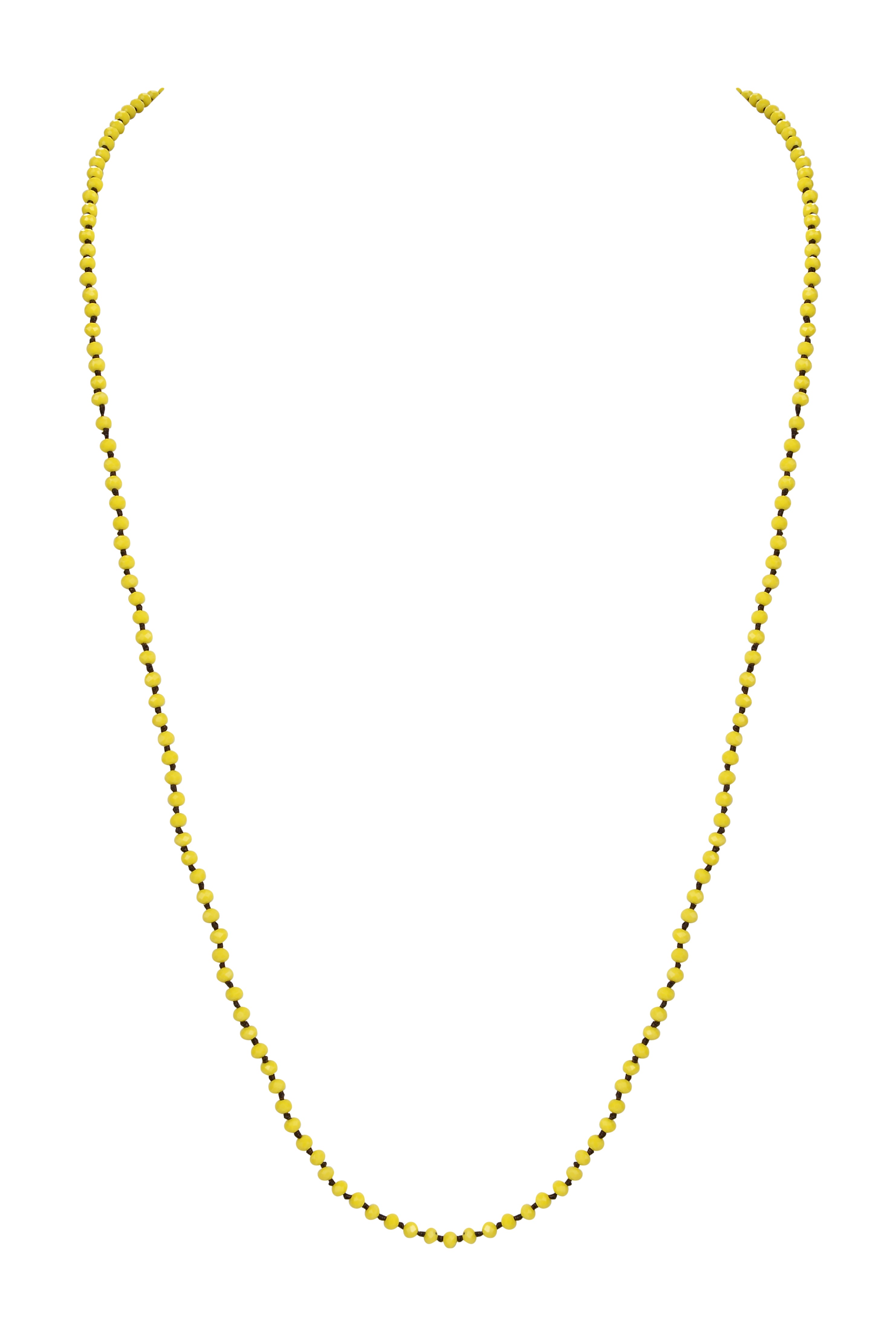 4MM Crystal Knotted Statement Necklace  N3204