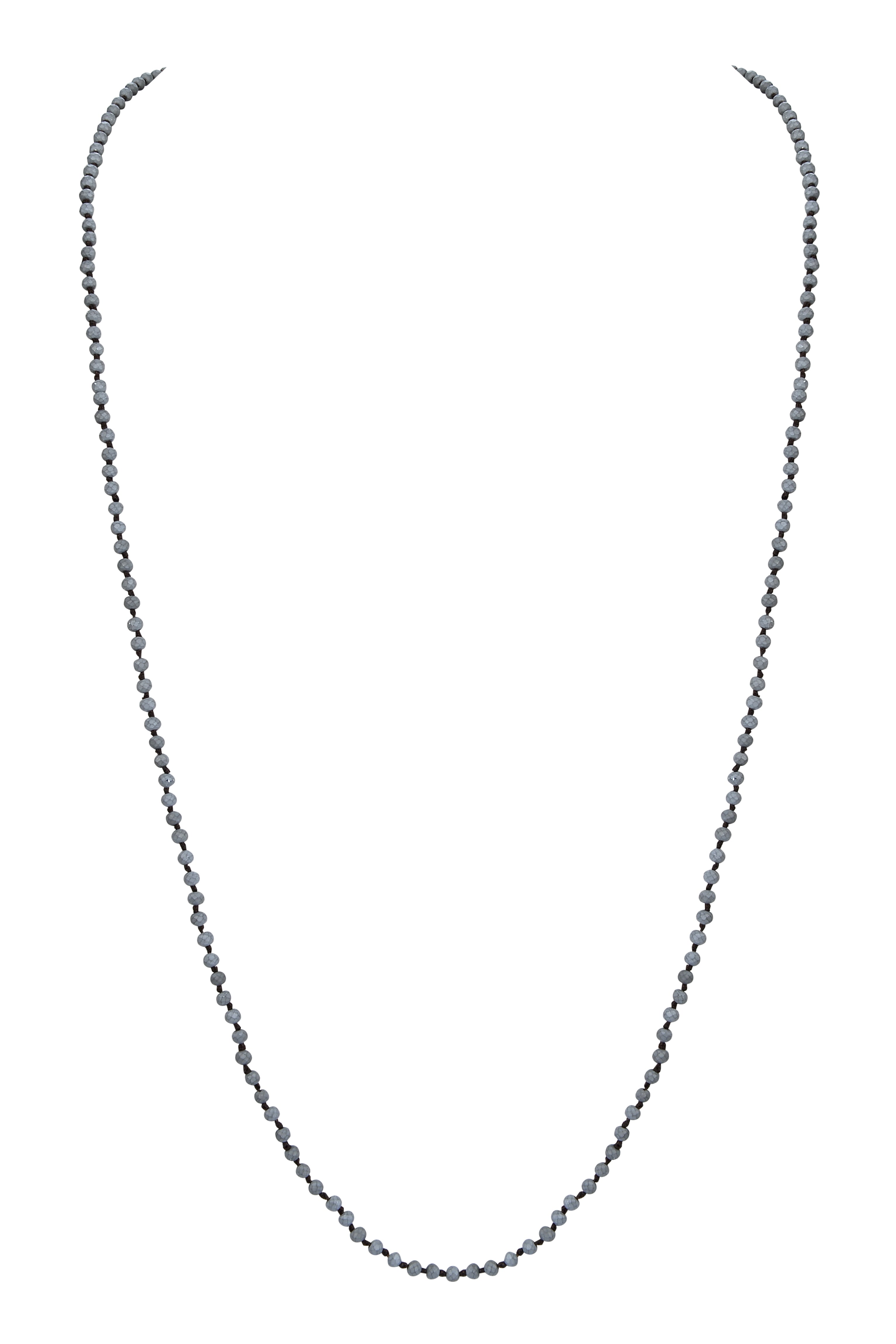 4MM Crystal Knotted Statement Necklace  N3204