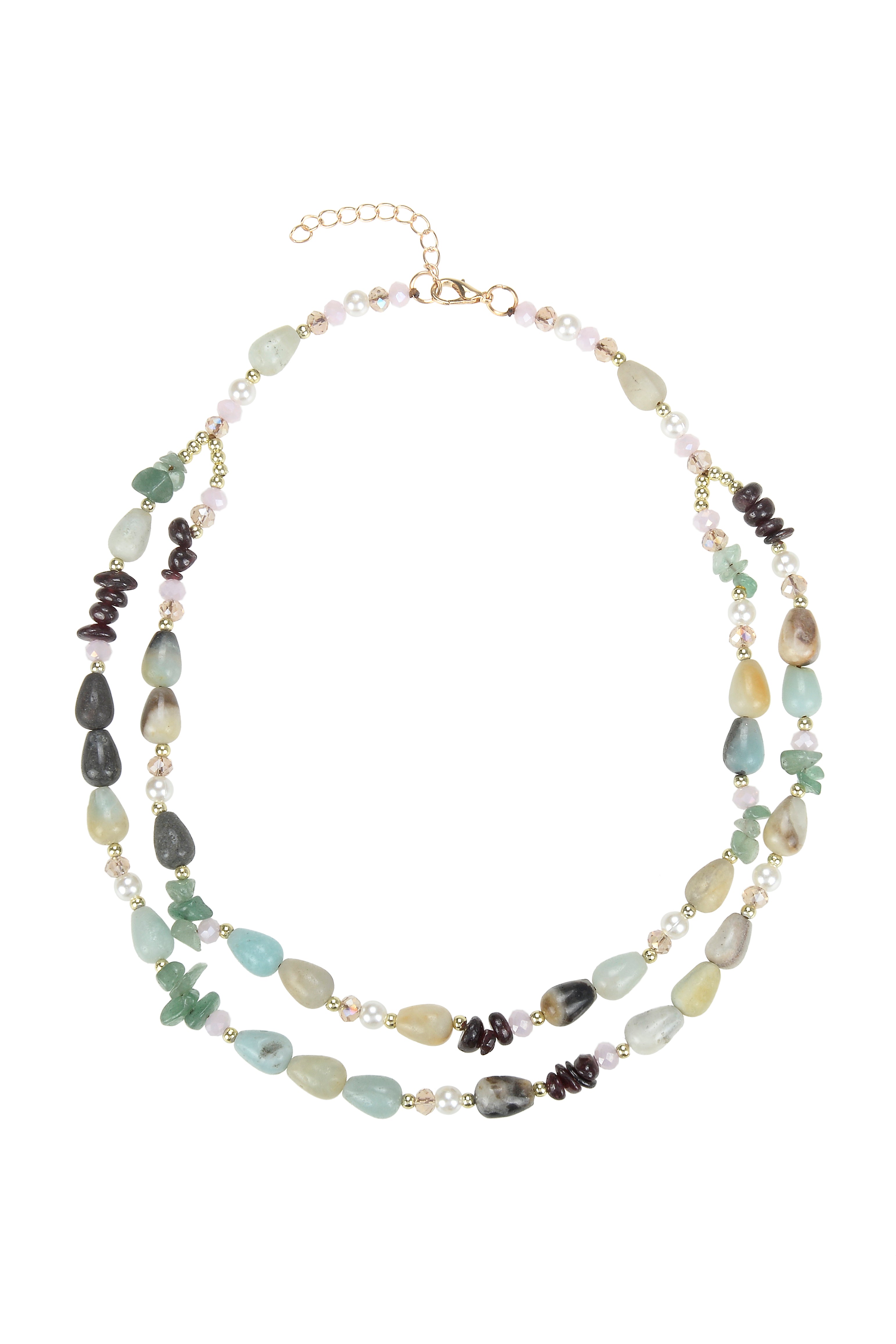 Charming Natural Stone Short Necklaces N3357
