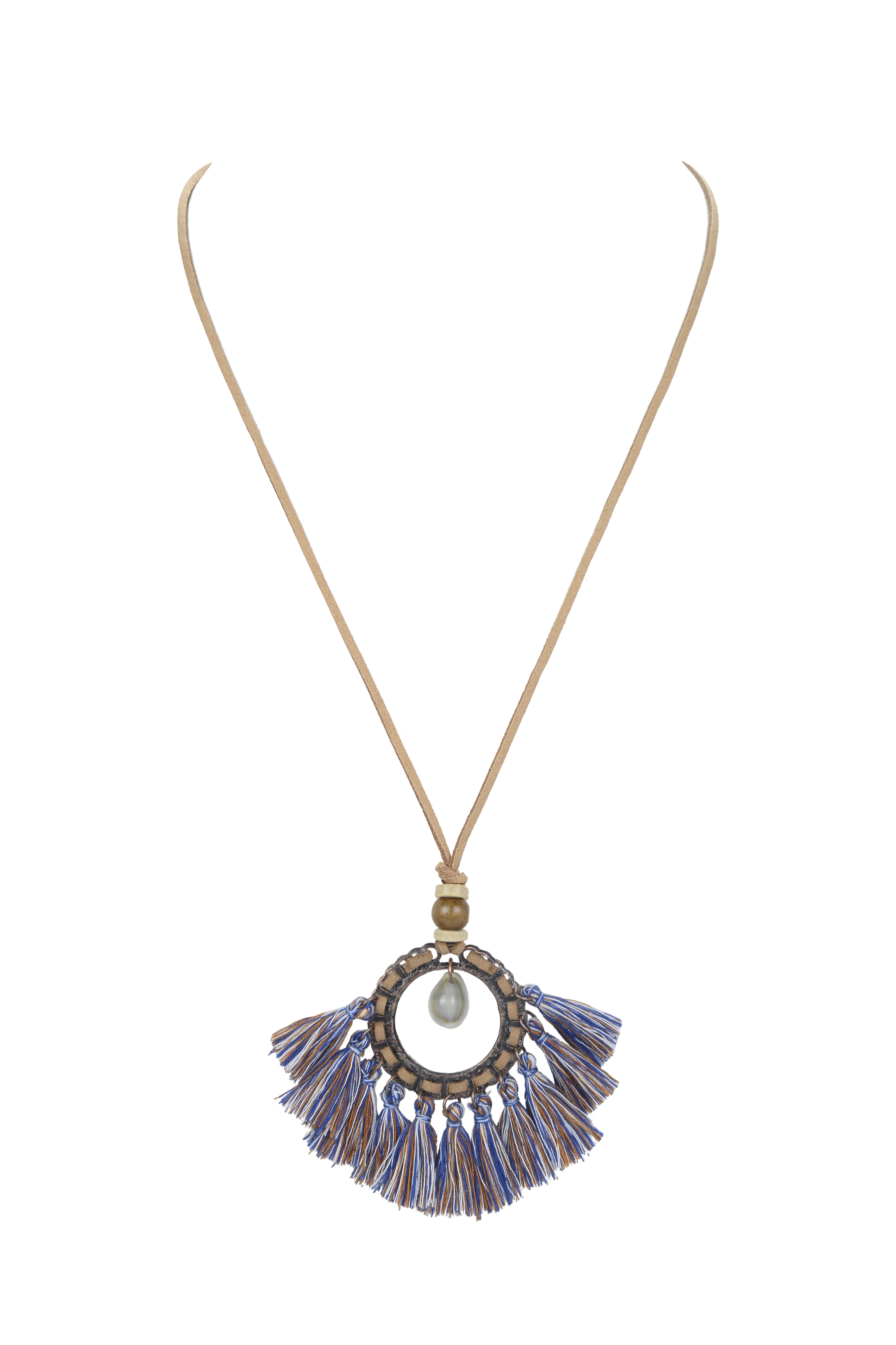 Leatherette Tassel Necklace N3388