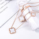 Clover Stainless Steel Multilayer Necklace N3737