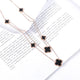 Clover Stainless Steel Multilayer Necklace N3737