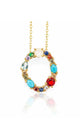 Rhinestone Letter Pendant Necklaces N3754