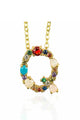 Rhinestone Letter Pendant Necklaces N3754