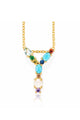 Rhinestone Letter Pendant Necklaces N3754