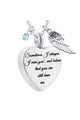 Heart Perfume Bottle Stainless Steel Necklace N3809