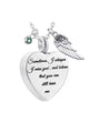 Heart Perfume Bottle Stainless Steel Necklace N3809