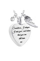 Heart Perfume Bottle Stainless Steel Necklace N3809