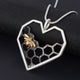 Retro Honeycomb Stitching Metal Necklace N3822