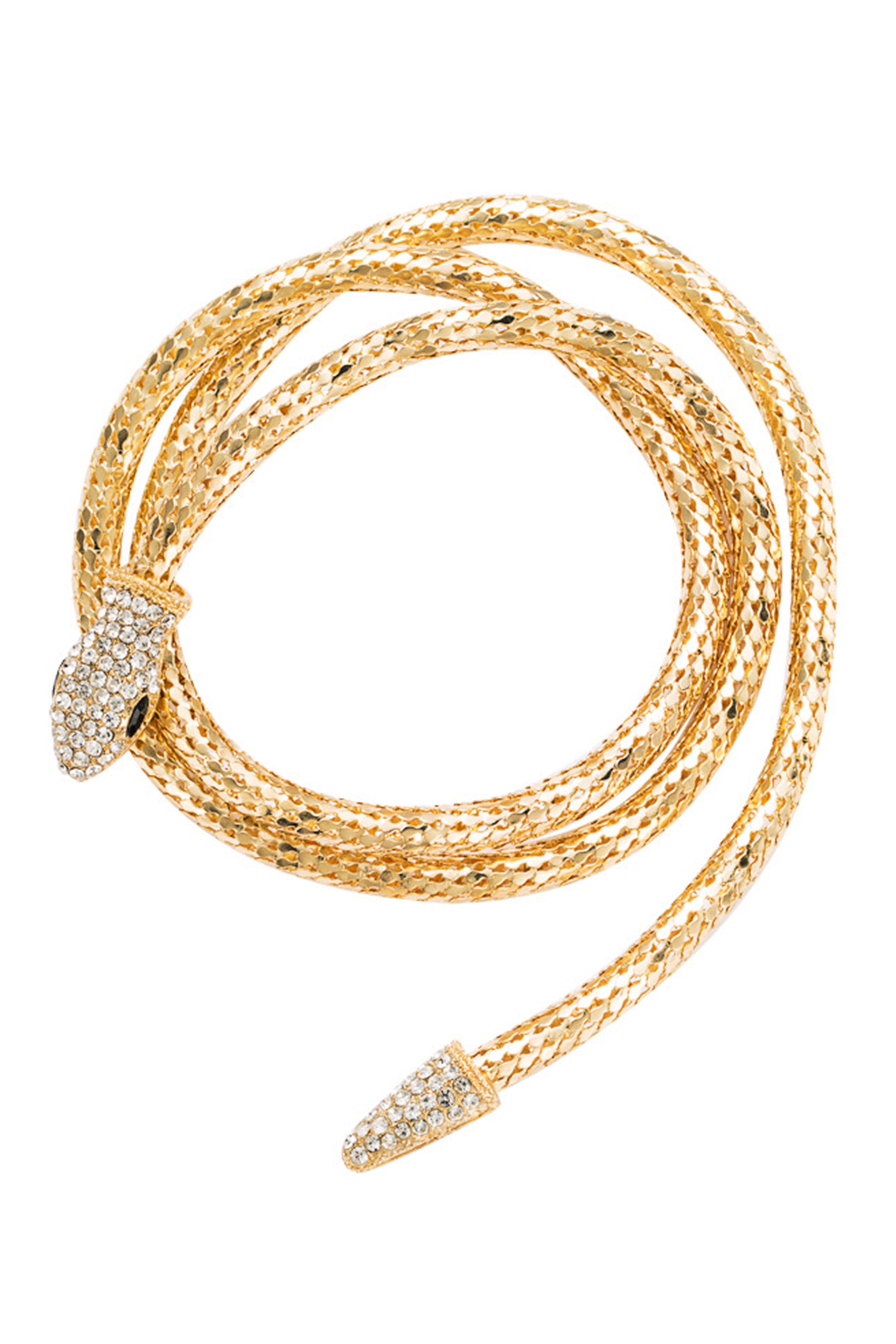 Snake Rhinestone Wrap Necklace N3835