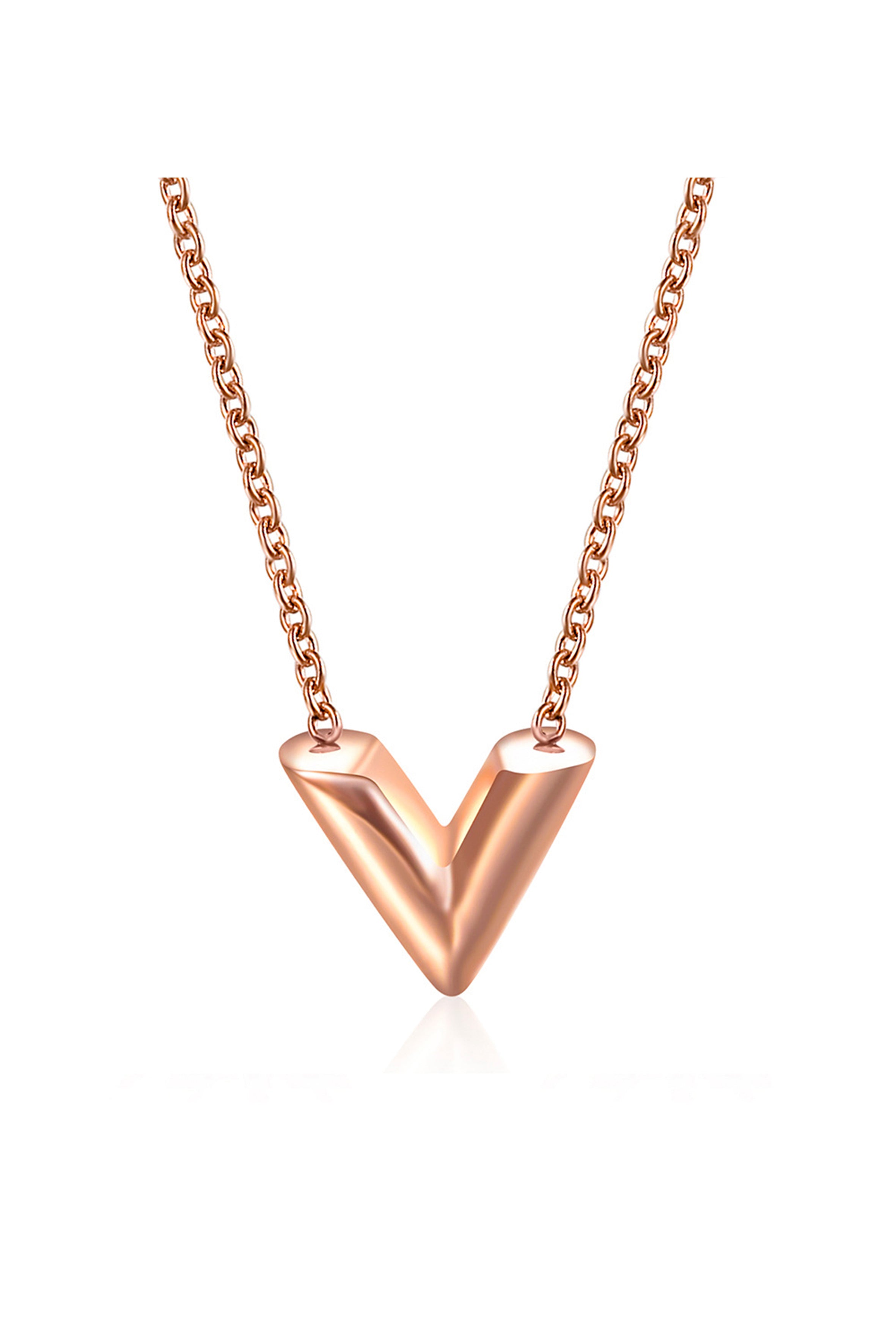 V Stainless Steel Necklace N3857