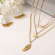 Star & Feather Multilayer Chains Necklace N3882
