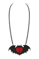 Bat Heart Acrylic Chain Necklace N3913
