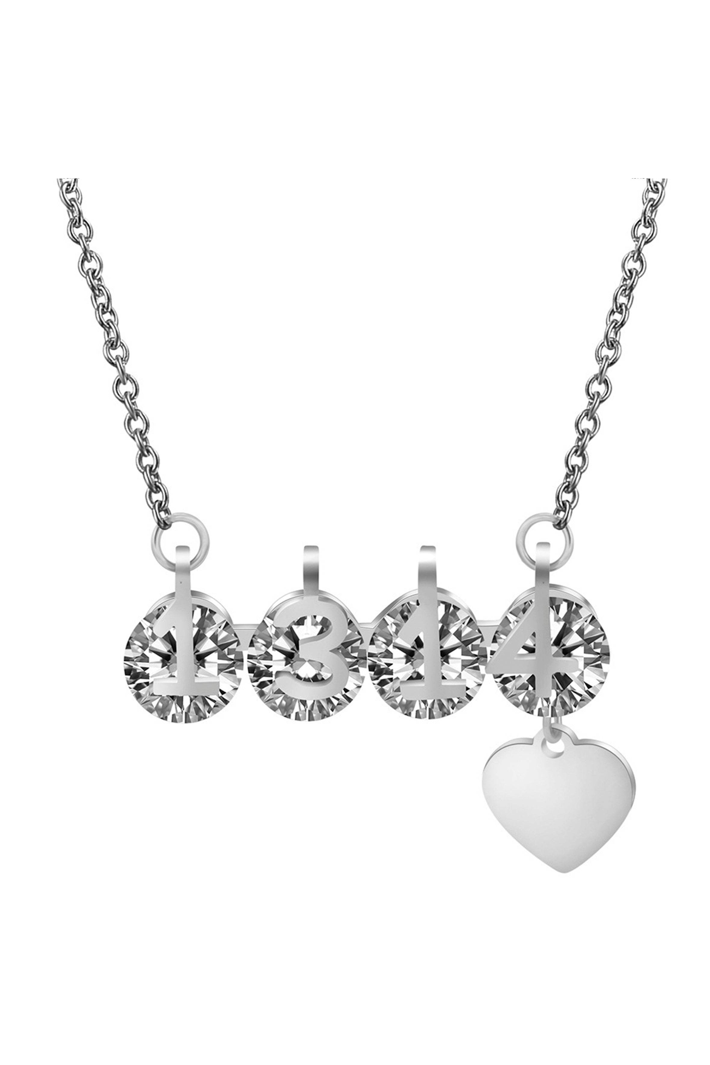 1314 Rhinestone Stainless Steel Necklace N3953