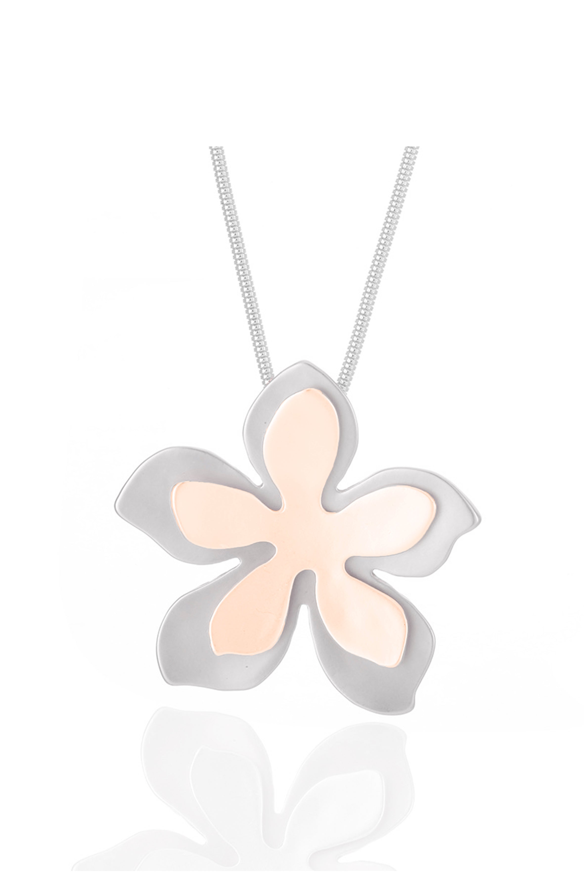 Collares de aleación con colgante de flores N4000