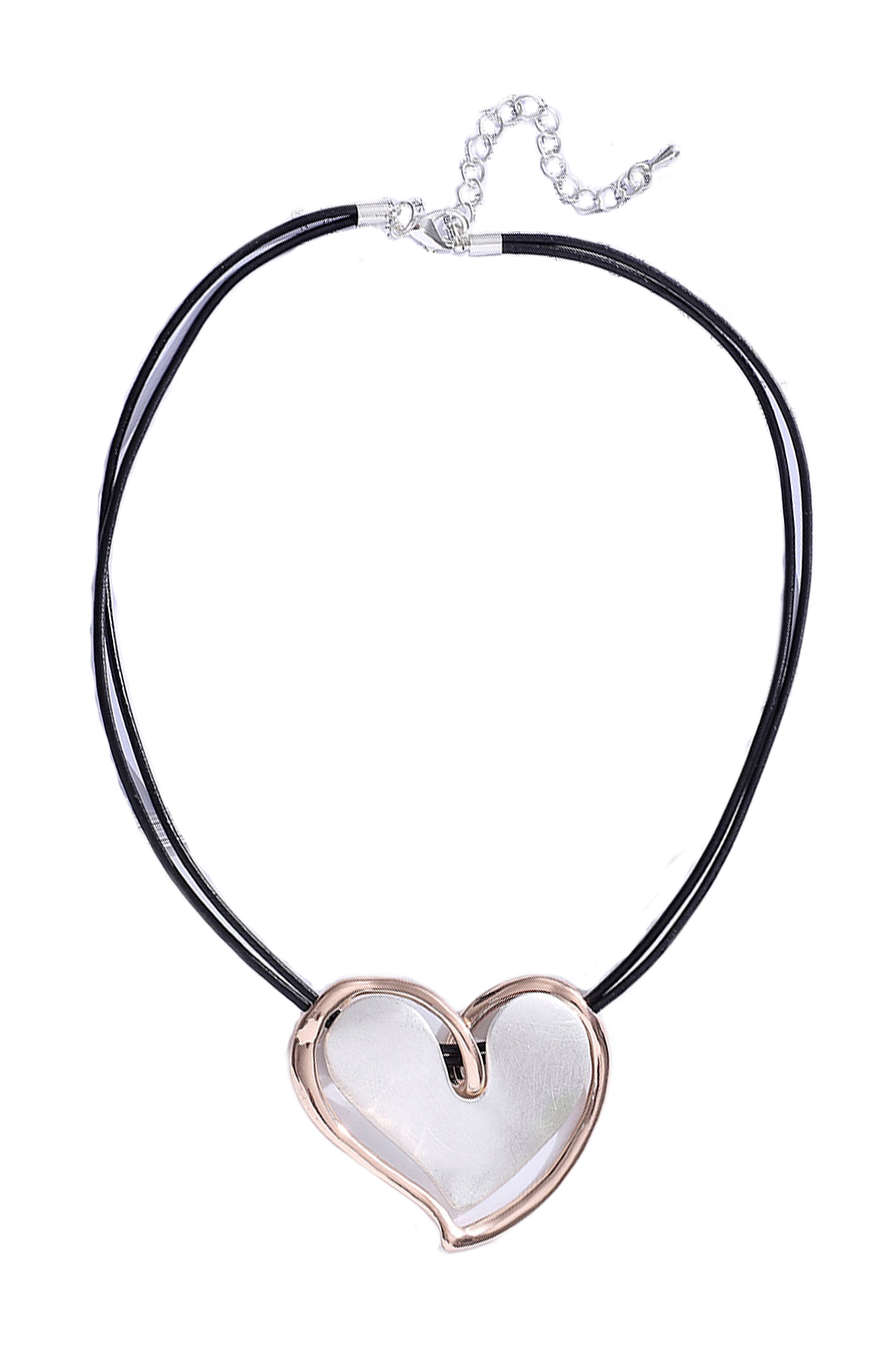 Heart Pendant Metal Necklace N4001