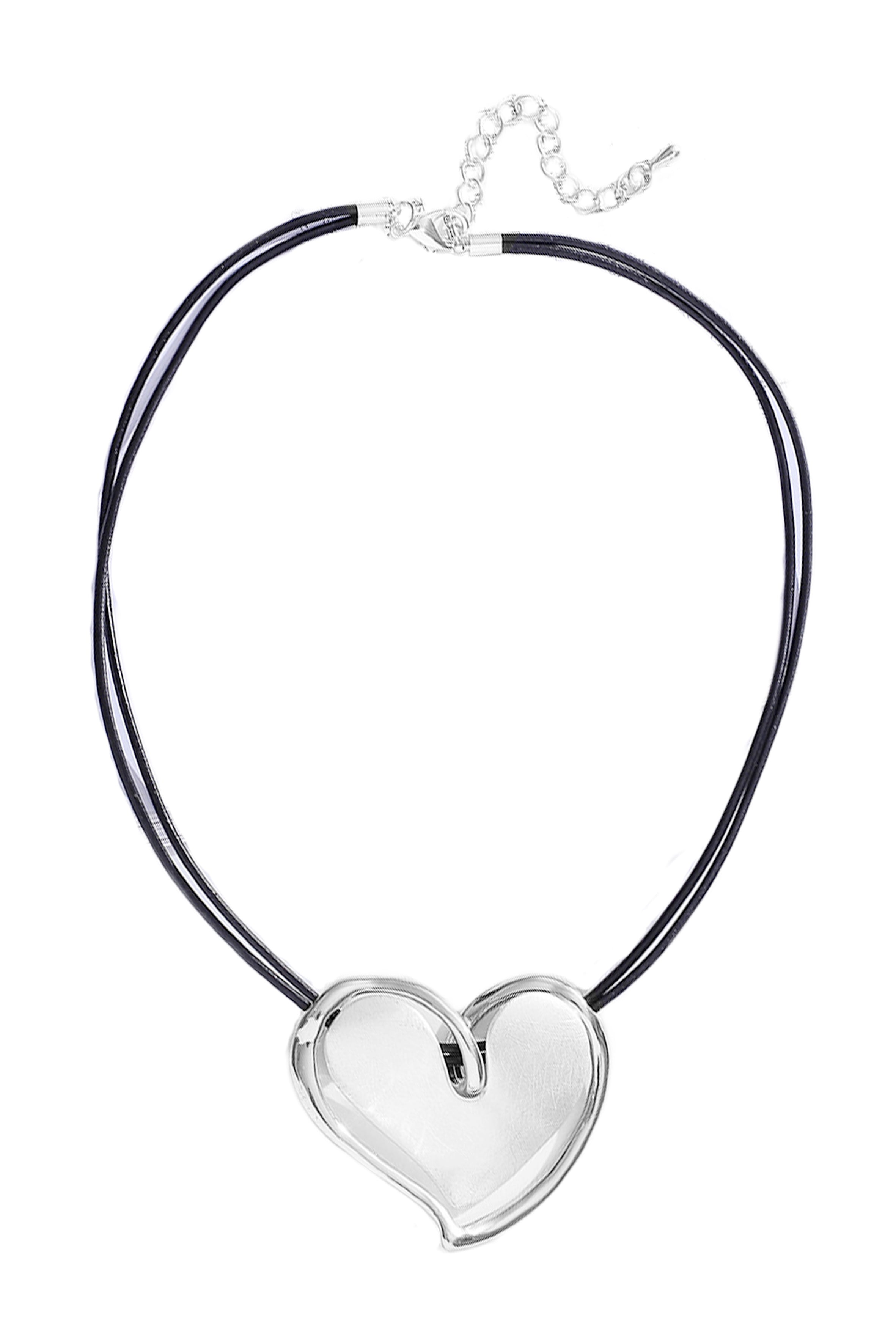 Heart Pendant Metal Necklace N4001