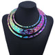 Colorful Oval Alloy Choker Necklace N4086