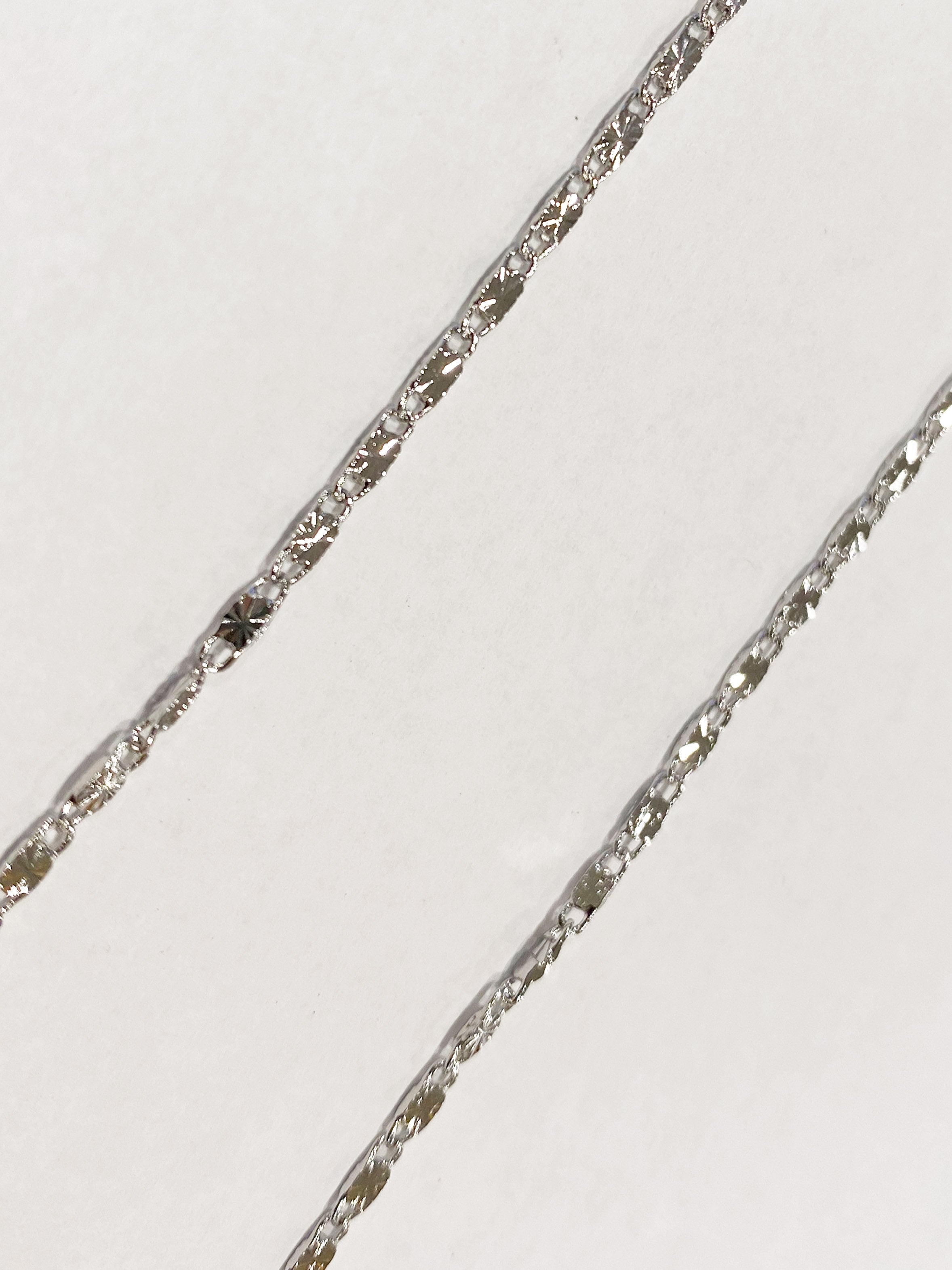 Pattern Tiles Alloy Chain Necklace N4100-18INCHES