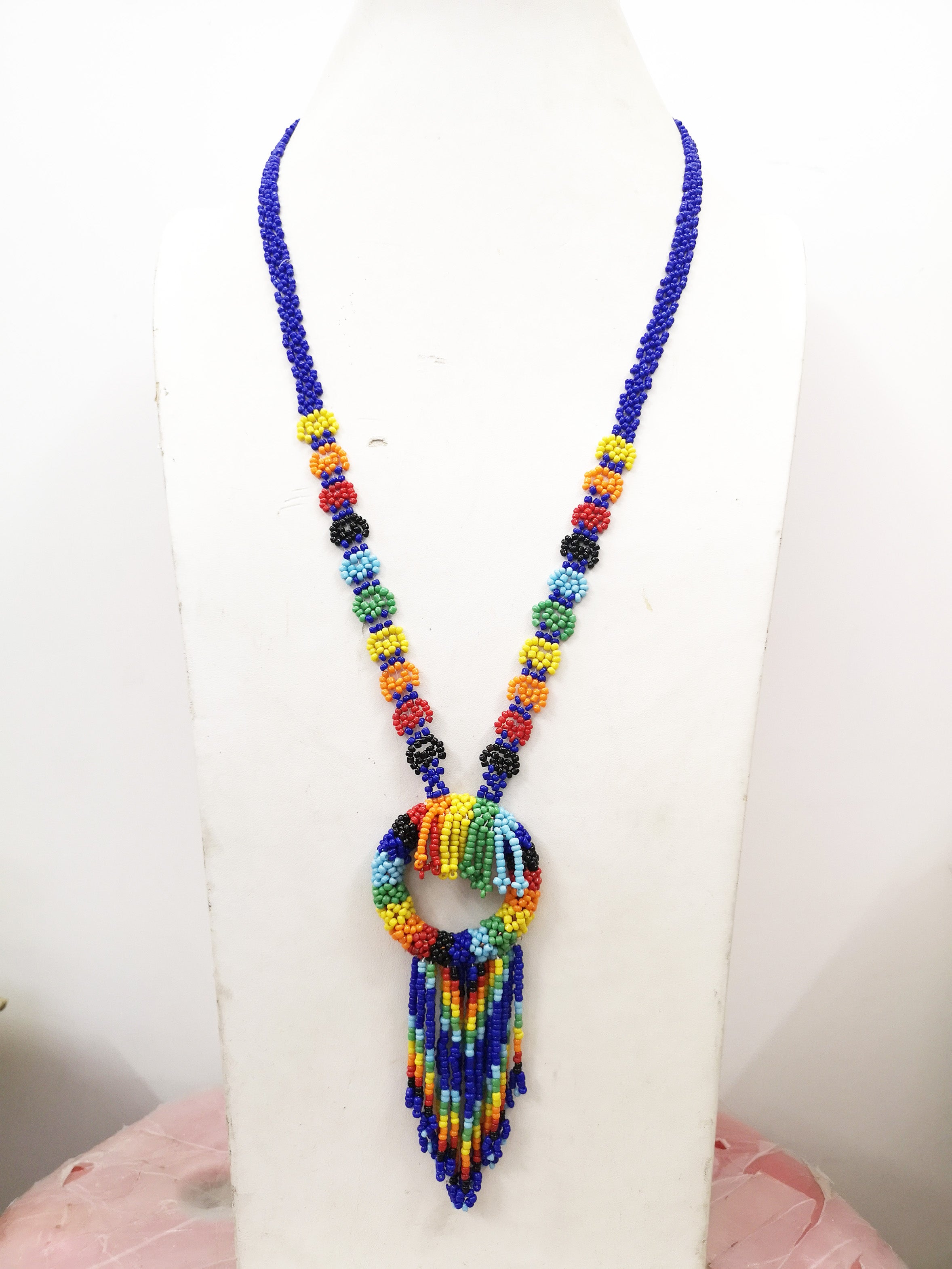 Seed Bead Tassel Necklace N4144