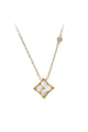 Clover Square Stainless Steel Necklace N4156