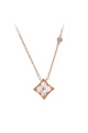 Clover Square Stainless Steel Necklace N4156