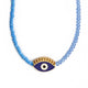 Collar de cuentas de cristal con forma de ojo malvado N4214